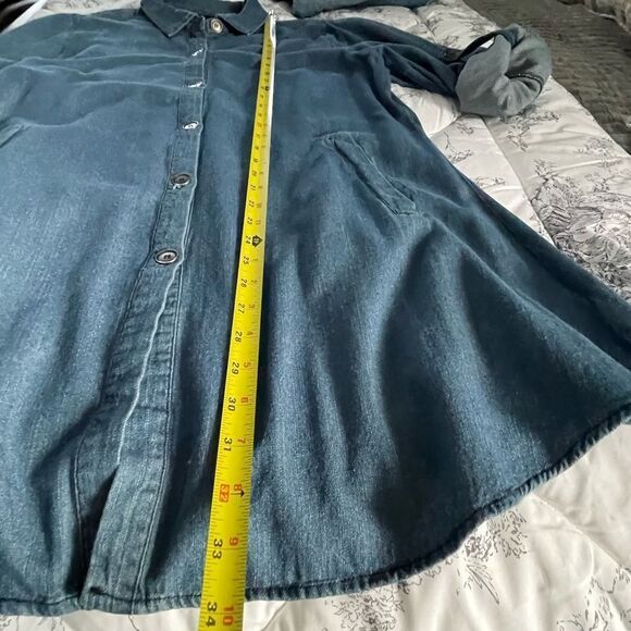 Coco+Carmen button front denim dress size L/XL - Picture 8 of 9
